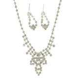 Mi Amore Necklace-Earring-Set Silver-Tone