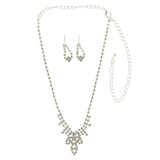 Mi Amore Necklace-Earring-Set Silver-Tone