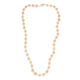 Mi Amore Beaded-Necklace Peach/Silver-Tone