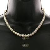 Mi Amore Beaded-Necklace White/Silver-Tone