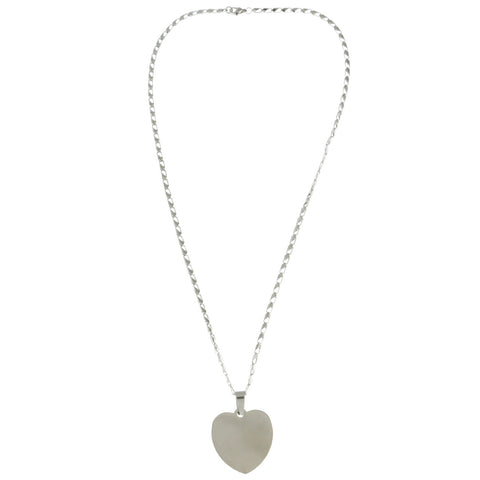 Mi Amore Heart Pendant-Necklace Silver-Tone