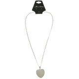 Mi Amore Heart Pendant-Necklace Silver-Tone
