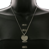 Mi Amore Heart Pendant-Necklace Silver-Tone