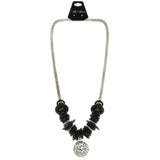 Mi Amore Stars Statement-Necklace Silver-Tone/Black