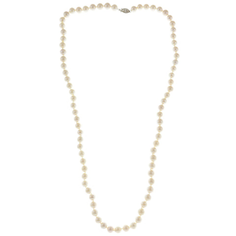 Mi Amore Beaded-Necklace White/Silver-Tone