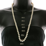 Mi Amore Beaded-Necklace White/Silver-Tone