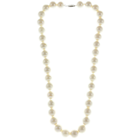 Mi Amore Beaded-Necklace White/Silver-Tone