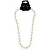 Mi Amore Beaded-Necklace White/Silver-Tone