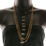 Mi Amore Layered-Necklace Gold-Tone/Red