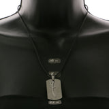 Mi Amore Sword Adjustable Pendant-Necklace Black & Silver-Tone