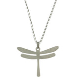 Mi Amore Dragonfly Adjustable Pendant-Necklace Silver-Tone