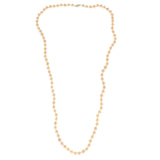 Mi Amore Beaded-Necklace Peach/Silver-Tone