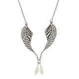 Mi Amore Wings Adjustable Fashion-Necklace Dark-Silver