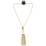 Mi Amore Tassels Adjustable Long-Necklace Gold-Tone
