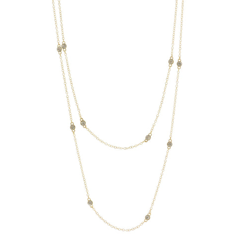 Mi Amore Adjustable Long-Necklace Gold-Tone