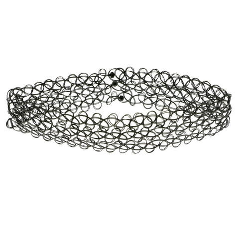 Mi Amore Stretch Choker-Necklace Black