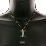 Mi Amore Adjustable Pendant-Necklace Blue/Gold-Tone
