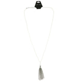 Mi Amore Adjustable Long-Necklace Blue/Silver-Tone
