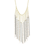 Mi Amore Tassels Adjustable Statement-Necklace Multicolor & Gold-Tone