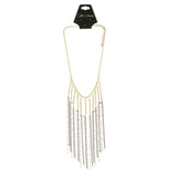 Mi Amore Tassels Adjustable Statement-Necklace Multicolor & Gold-Tone