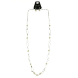Mi Amore Necklace-Earring-Set Silver-Tone/White