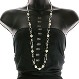 Mi Amore Necklace-Earring-Set Silver-Tone/White