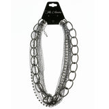 Mi Amore Adjustable Layered-Necklace Silver-Tone