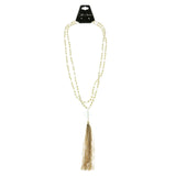 Mi Amore Long-Necklace White/Gold-Tone