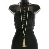 Mi Amore Long-Necklace White/Gold-Tone