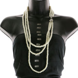 Mi Amore Layered-Necklace White/Gold-Tone