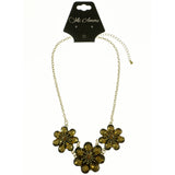 Mi Amore Flowers Adjustable Statement-Necklace Multicolor & Gold-Tone