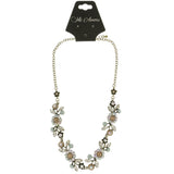 Mi Amore Flower Adjustable Collar-Necklace Multicolor & Gold-Tone