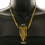 Mi Amore Flower Adjustable Necklace-Earring-Set Gold-Tone