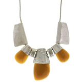Mi Amore Adjustable Statement-Necklace Silver-Tone/Brown