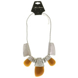Mi Amore Adjustable Statement-Necklace Silver-Tone/Brown