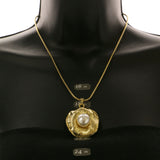 Mi Amore Necklace-Earring-Set Gold-Tone/White