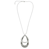 Mi Amore Glitter Adjustable Pendant-Necklace Silver-Tone