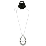 Mi Amore Glitter Adjustable Pendant-Necklace Silver-Tone