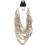 Mi Amore Necklace-Earring-Set Multicolor/Silver-Tone