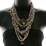 Mi Amore Necklace-Earring-Set Multicolor/Silver-Tone