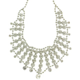 Mi Amore Adjustable Bib-Necklace Silver-Tone