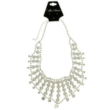 Mi Amore Adjustable Bib-Necklace Silver-Tone