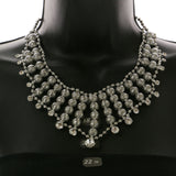 Mi Amore Adjustable Bib-Necklace Silver-Tone