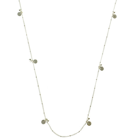 Mi Amore Adjustable Long-Necklace Silver-Tone
