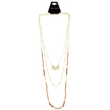 Mi Amore Leaves Adjustable Long-Necklace Multicolor & Gold-Tone