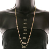 Mi Amore Star Adjustable Long-Necklace Pink & Gold-Tone