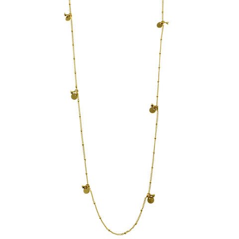 Mi Amore Adjustable Long-Necklace Gold-Tone
