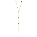 Mi Amore Adjustable Y-Necklace Gold-Tone/Blue