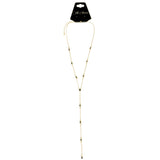 Mi Amore Adjustable Y-Necklace Gold-Tone/Blue