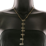 Mi Amore Adjustable Y-Necklace Gold-Tone/Blue
